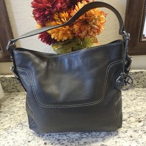 Michael Kors Black Leather Shoulder Bag